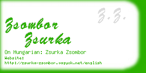 zsombor zsurka business card